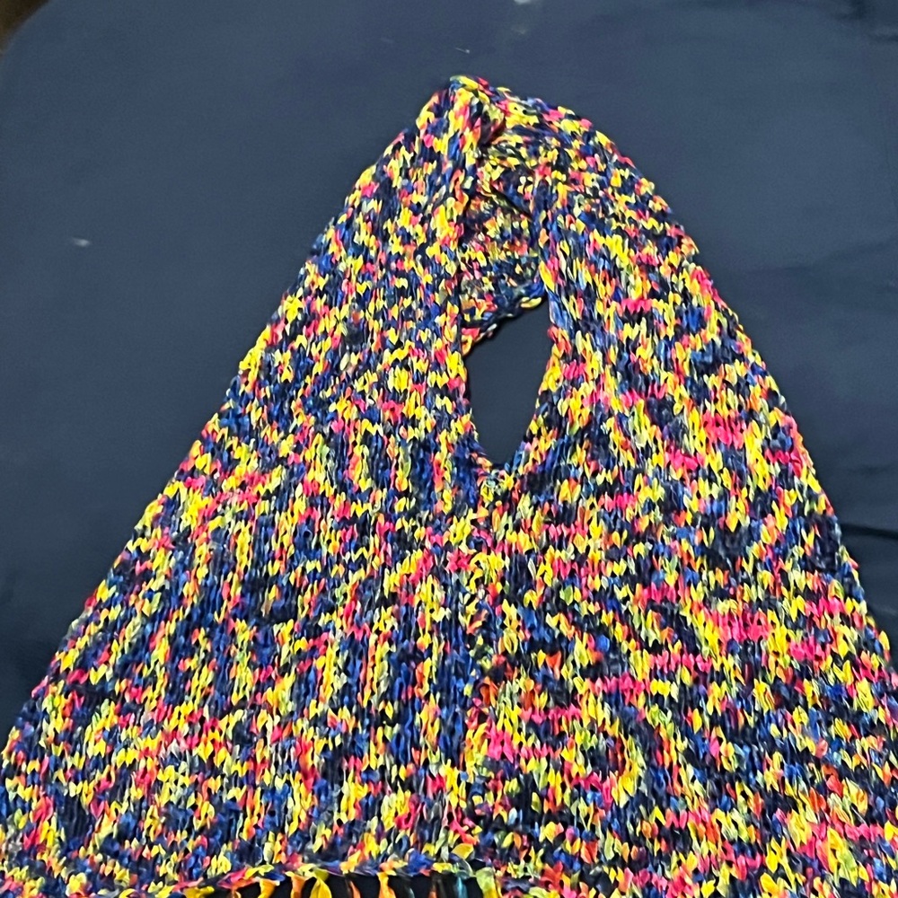 Multicolor Knit Fringe Top - Picture 6 of 8